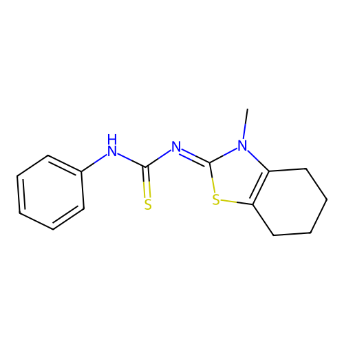 3-[(2Z)-3-Methyl-2,3,4,5,6,7-hexahydro-1,3-benzothiazol-2-ylidene]-1-phenylthiourea structure