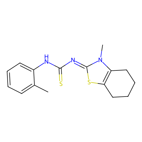 3-[(2Z)-3-Methyl-2,3,4,5,6,7-hexahydro-1,3-benzothiazol-2-ylidene]-1-(2-methylphenyl)thiourea structure