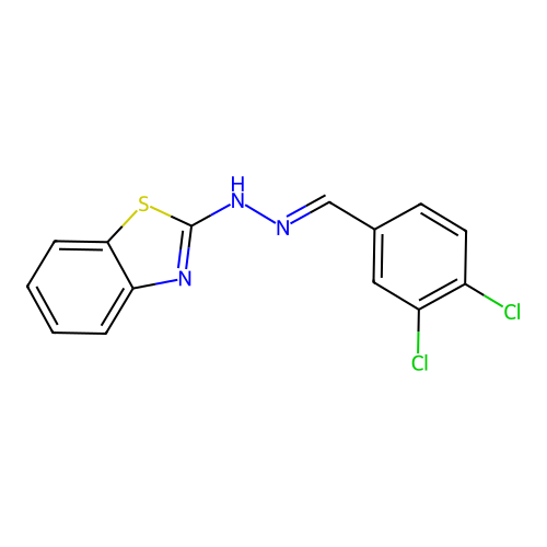 2-[(E)-2-[(3,4-Dichlorophenyl)methylidene]hydrazin-1-YL]-1,3-benzothiazole structure