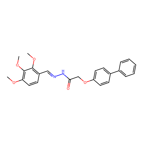 2-(4-Phenylphenoxy)-N'-[(2,3,4-trimethoxyphenyl)methylidene]acetohydrazide structure