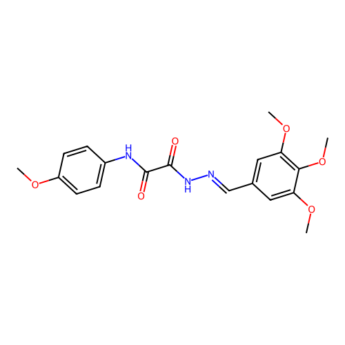 N-(4-Methoxyphenyl)-2-oxo-2-(2-(3,4,5-trimethoxybenzylidene)hydrazino)acetamide structure