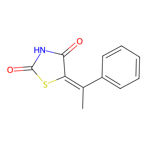 5-(1-Phenylethylidene)-1,3-thiazolidine-2,4-dione structure