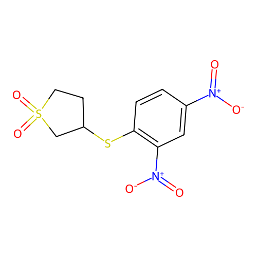 3-[(2,4-Dinitrophenyl)sulfanyl]tetrahydrothiophene 1,1-dioxide structure