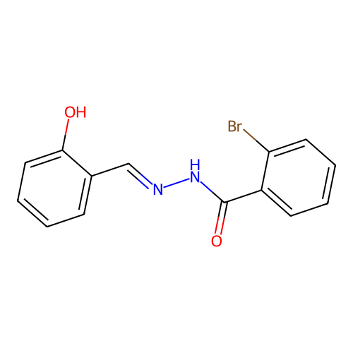 2-溴-N-(2-羟基亚苄基)苯甲酰肼 structure