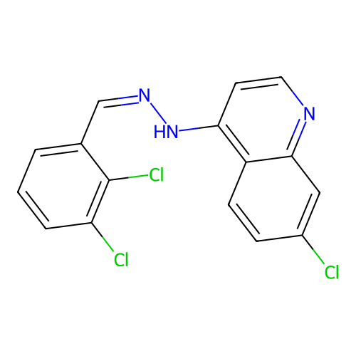 7-Chloro-4-[2-[(2,3-dichlorophenyl)methylidene]hydrazin-1-yl]quinoline structure