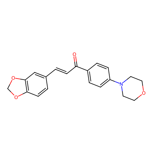 (2E)-3-(2H-1,3-Benzodioxol-5-YL)-1-[4-(morpholin-4-YL)phenyl]prop-2-EN-1-one structure