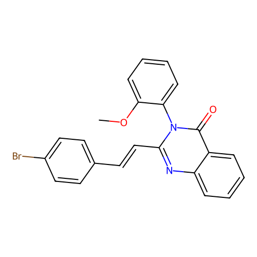 2-[(E)-2-(4-bromophenyl)ethenyl]-3-(2-methoxyphenyl)quinazolin-4-one structure