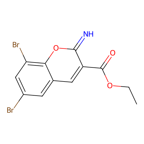 ethyl 6,8-dibromo-2-imino-2H-chromene-3-carboxylate structure