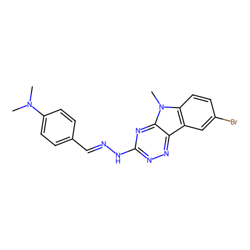 C19H18BrN7 structure