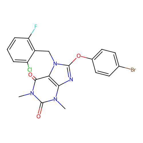 C20H15BrClFN4O3 structure