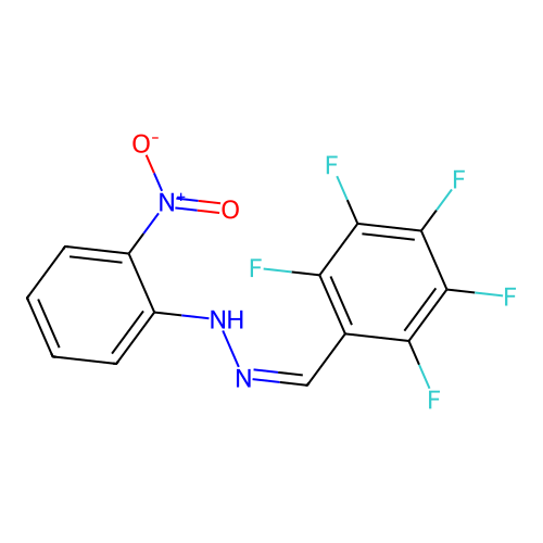 (2Z)-1-(2-nitrophenyl)-2-(pentafluorobenzylidene)hydrazine structure