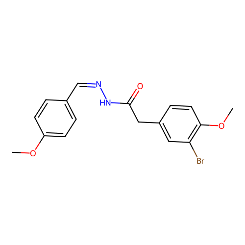 2-(3-bromo-4-methoxyphenyl)-N'-[(Z)-(4-methoxyphenyl)methylidene]acetohydrazide structure