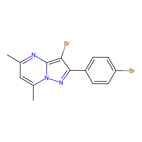 3-Bromo-2-(4-bromophenyl)-5,7-dimethylpyrazolo[1,5-a]pyrimidine structure