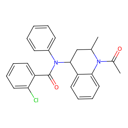 N-(1-acetyl-2-methyl-1,2,3,4-tetrahydroquinolin-4-yl)-2-chloro-N-phenylbenzamide structure