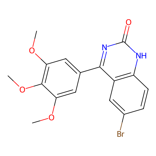6-bromo-4-(3,4,5-trimethoxyphenyl)-2(1H)-quinazolinone structure