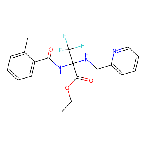 Ethyl 3,3,3-trifluoro-2-[(2-methylbenzoyl)amino]-2-(pyridin-2-ylmethylamino)propanoate structure