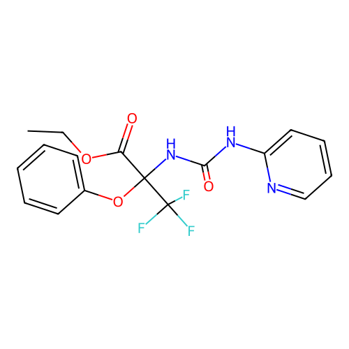 ethyl 3,3,3-trifluoro-2-phenoxy-N-(pyridin-2-ylcarbamoyl)alaninate structure