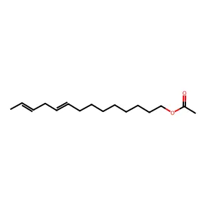 Tetradeca-9,12-dien-1-yl acetate structure