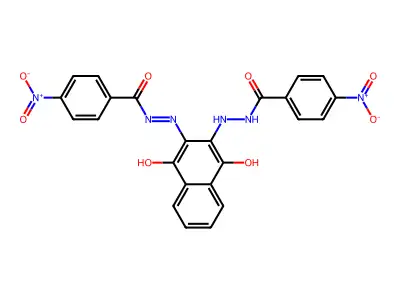 N',N''-(1,4-Dioxo-1,4-dihydronaphthalene-2,3-diyl)bis(4-nitrobenzohydrazide) structure