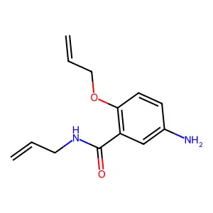 N-烯丙基-2-(烯丙氧基)-5-氨基苯甲酰胺 structure