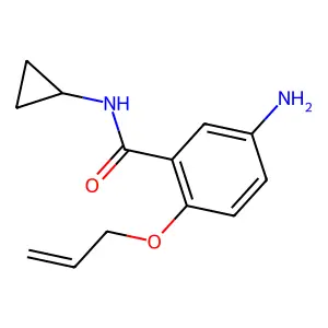 2-(烯丙氧基)-5-氨基-N-环丙基苯甲酰胺 structure