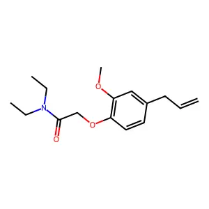 N,N-Diethyl-2-(2-methoxy-4-(2-propen-1-yl)phenoxy)acetamide structure