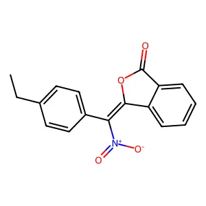 (3Z)-3-[(4-ethylphenyl)-nitromethylidene]-2-benzofuran-1-one structure