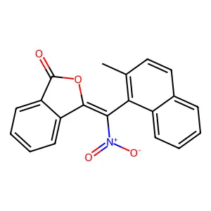 (3Z)-3-[(2-methylnaphthalen-1-yl)-nitromethylidene]-2-benzofuran-1-one structure