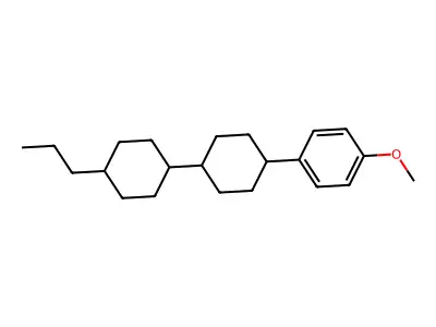 (trans,trans)-4-(4-Methoxyphenyl)-4'-propyl-1,1'-bi(cyclohexane) structure