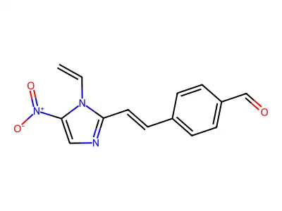 4-[2-(1-Ethenyl-5-nitroimidazol-2-yl)ethenyl]benzaldehyde structure