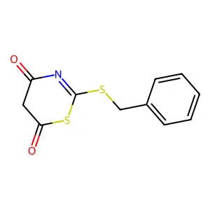 5H-1,3-Thiazine-4,6-dione, 2-(benzylthio)- structure