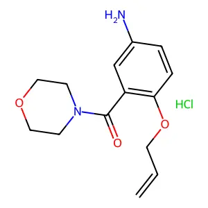 Morpholine, 4-(5-amino-2-(2-propenyloxy)benzoyl)-, monohydrochloride structure