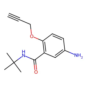 5-氨基-N-叔丁基-2-(2-丙炔氧基)苯甲酰胺 structure