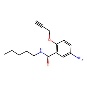 5-氨基-N-戊基-2-(2-丙炔氧基)苯甲酰胺 structure