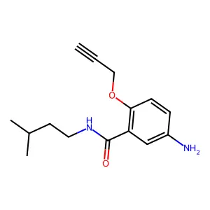 5-氨基-N-异戊基-2-(2-丙炔氧基)苯甲酰胺 structure