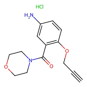 Morpholine, 4-(5-amino-2-(2-propynyloxy)benzoyl)-, hydrochloride structure