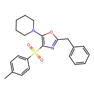 1-[2-Benzyl-4-(4-methylbenzenesulfonyl)-1,3-oxazol-5-yl]piperidine structure