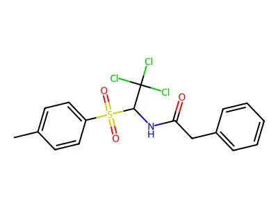 2-phenyl-N-(2,2,2-trichloro-1-tosylethyl)acetamide structure