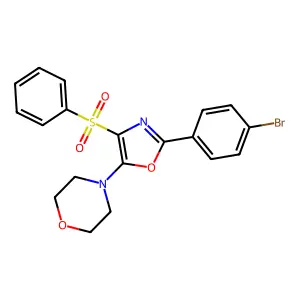 4-[4-(Benzenesulfonyl)-2-(4-bromophenyl)-1,3-oxazol-5-yl]morpholine structure