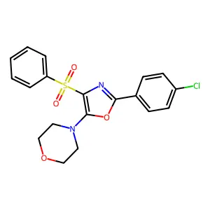 4-[4-(Benzenesulfonyl)-2-(4-chlorophenyl)-1,3-oxazol-5-yl]morpholine structure