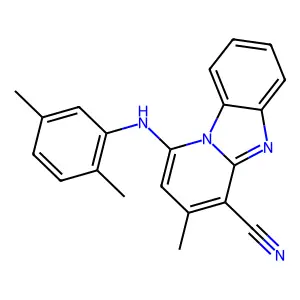 1-(2,5-Dimethylanilino)-3-methylpyrido[1,2-a]benzimidazole-4-carbonitrile structure