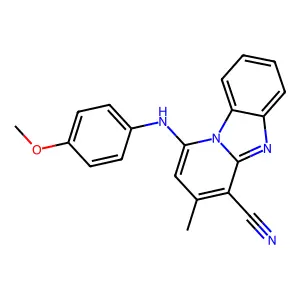 1-(4-Methoxyanilino)-3-methylpyrido[1,2-a]benzimidazole-4-carbonitrile structure