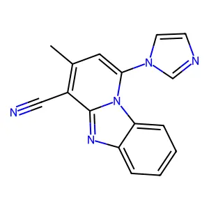 1-Imidazol-1-yl-3-methylpyrido[1,2-a]benzimidazole-4-carbonitrile structure