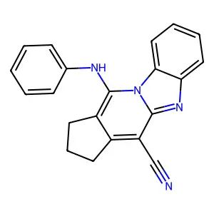 4-Phenylamino-2,3-dihydro-1H-4a,9-diaza-cyclopenta[b]fluorene-10-carbonitrile structure