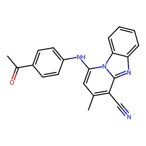 1-(4-Acetylanilino)-3-methylpyrido[1,2-a]benzimidazole-4-carbonitrile structure