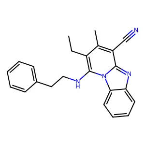 2-ET-3-METHYL-1-PHENETHYLAMINO-BENZO(4,5)IMIDAZO(1,2-A)PYRIDINE-4-CARBONITRILE structure