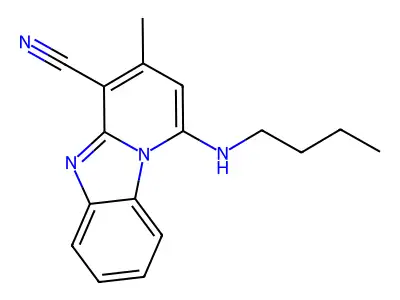 1-(Butylamino)-3-methylpyrido[1,2-a]benzimidazole-4-carbonitrile structure
