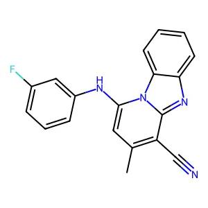 1-(3-Fluoroanilino)-3-methylpyrido[1,2-a]benzimidazole-4-carbonitrile structure