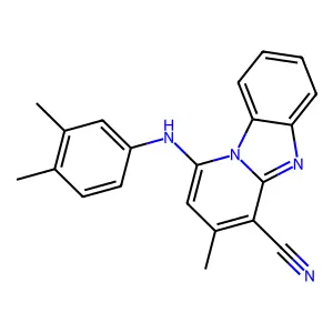 1-(3,4-Dimethylanilino)-3-methylpyrido[1,2-a]benzimidazole-4-carbonitrile structure