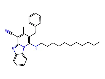 2-Benzyl-3-methyl-1-(undecylamino)pyrido[1,2-a]benzimidazole-4-carbonitrile structure